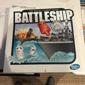Hasbro Battleship Game - Exciting Naval Combat in Black and White